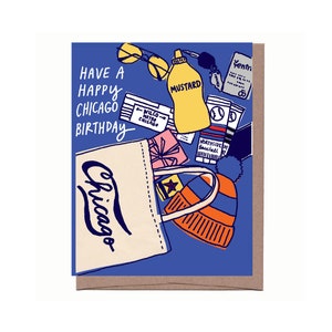 Cartão de aniversário Chicago Tote Bag