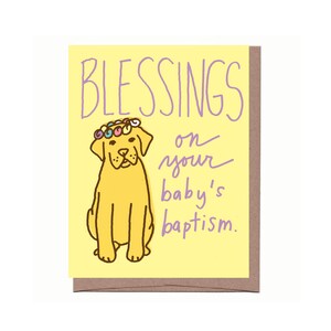 Tarjeta de bautismo para cachorro