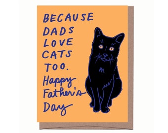 Cat Dad Father's Day Card