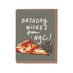 Pizza Rat NYC Birthday Card