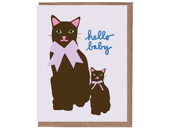 Cat & Kitten Baby Card