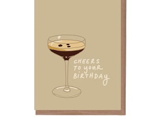 Scratch & Sniff Espresso Martini Birthday Card