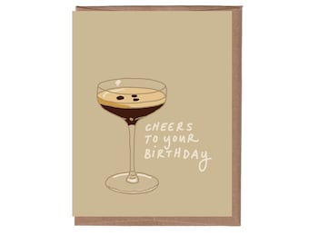 Scratch & Sniff Espresso Martini Birthday Card