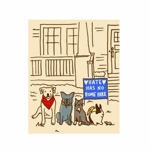 Hass has kein Zuhause hier Kunstdruck