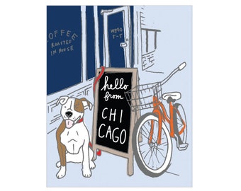 Chicago Coffee Shop Art Print