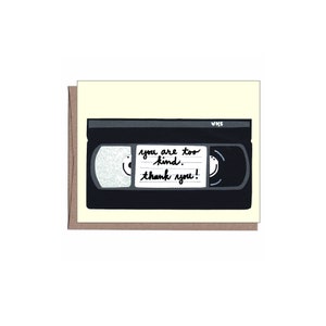 Cartão de agradecimento VHS "Be Kind"