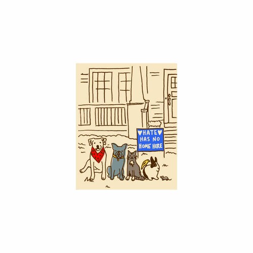 La haine n'a pas de maison ici Impression artistique