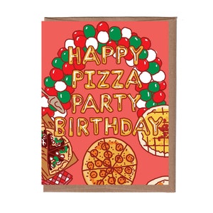 Scratch & Sniff Pizza Party Verjaardagskaart