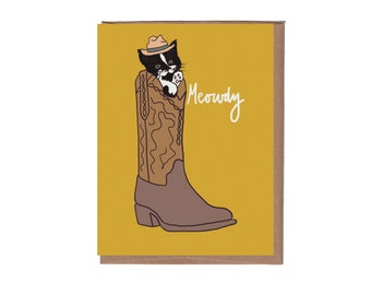 Meowdy Cat Card