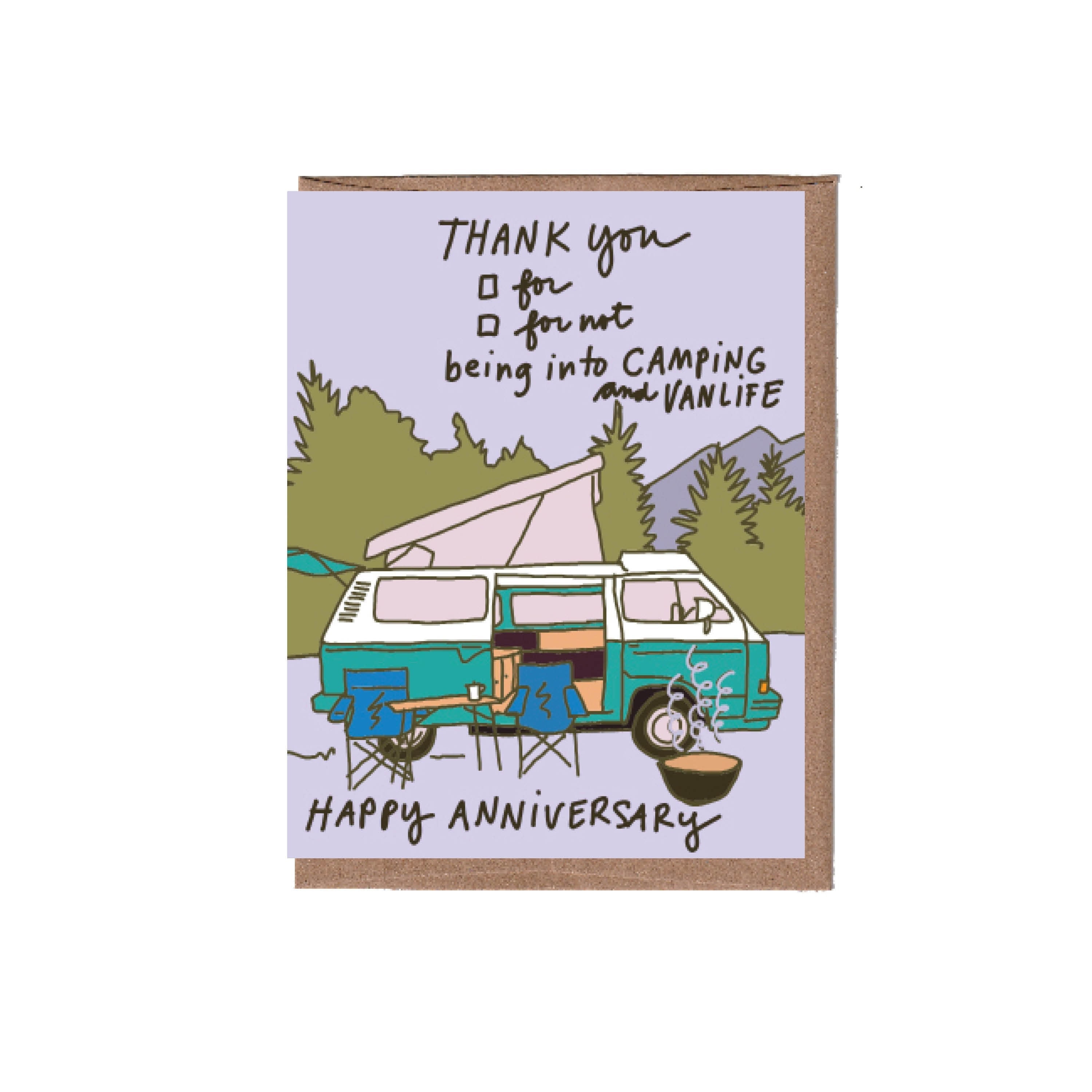 Wedding Card Camper Van