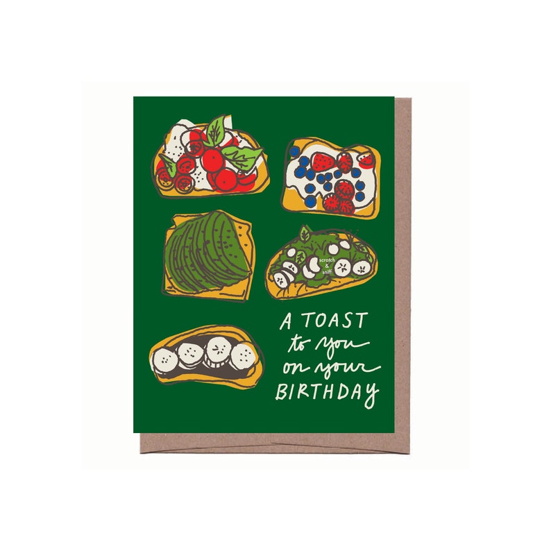 Scratch & Sniff Toast Birthday Card image 1