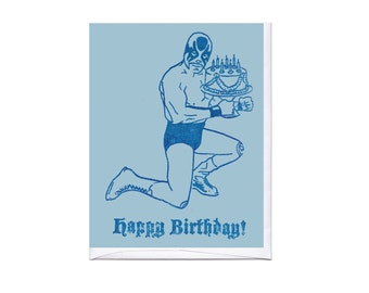 Luchador Birthday Card