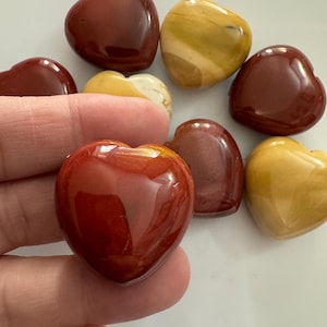 Mookaite Small Carved Hearts