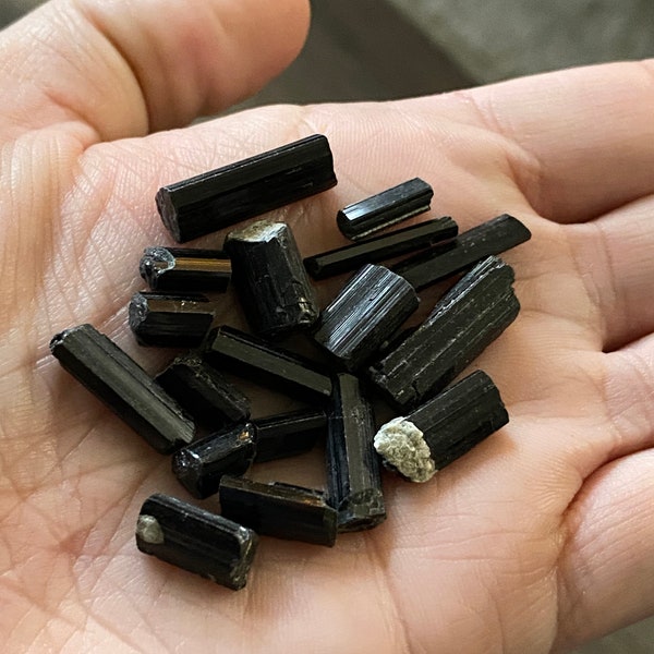 High Quality Raw Black Tourmaline pieces ~small/mini~