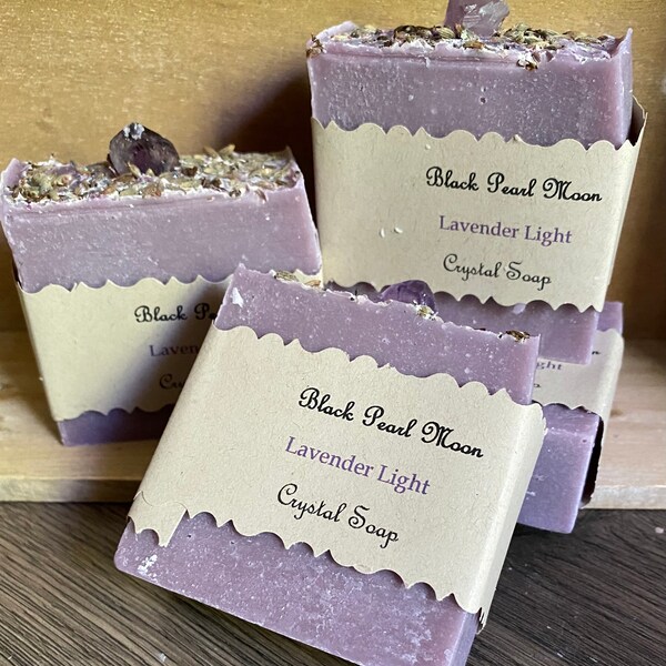 Lavender Light Amethyst  Crystal soap