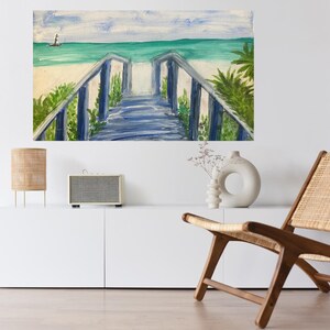 100% hand painted Acrylic painting on high quality canvas! Hand-Painted Nature Artwork Large Canvas Wall Art Beach Painting Artwork