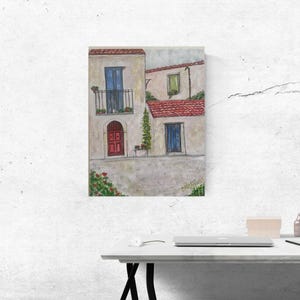 100% hand painted Acrylic painting on high quality canvas! Hand-Painted House Artwork Large Canvas Wall Art