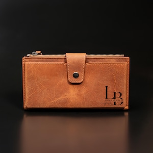 Cartera personalizada hecha a mano para mujer, cartera de cuero, cartera minimalista, cartera de mujer, cartera personalizada, cartera de mujer, regalo del día de la madre