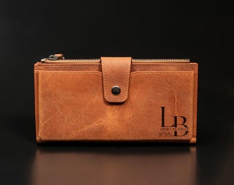 Cartera personalizada hecha a mano para mujer, cartera de cuero, cartera minimalista, cartera de mujer, cartera personalizada, cartera de mujer, regalo del día de la madre