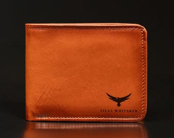 Custom Bifold Leather Wallet, Mens Wallet, Minimalist Wallet, Personalized Wallet, Custom Wallet, Personalized Gift, Handmade Gift