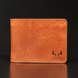 Cartera de cuero de grano completo, billetera para hombre, billetera minimalista, billetera personalizada, billetera personalizada, regalo personalizado, regalo hecho a mano