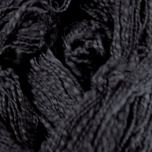 Novelty Yarn Off Black 100% Cotton Slub Yarn Thread Thick 'n Thin Super Fast Shipping