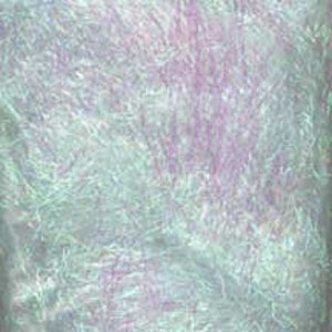 May include: A close-up of a light blue, green, and purple iridescent fabric with a textured, fuzzy surface.