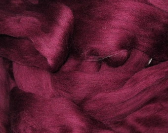 Soft Maroon Ashland Bay Merino Spinning Felting SUPER FAST SHIPPING!