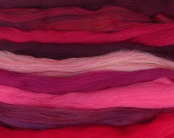 Ashland Bay Expanded REDS Merino 64s Collection for Spinning & Felting SUPER FAST Shipping!