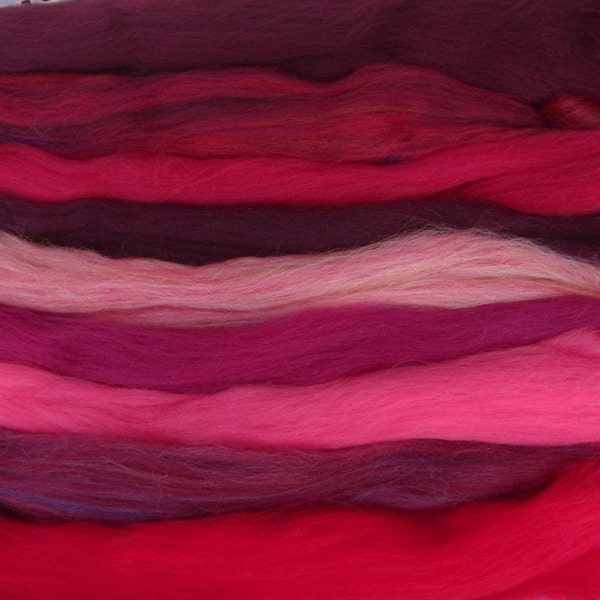 Ashland Bay Expanded REDS Merino 64s Collection for Spinning & Felting SUPER FAST Shipping!