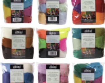 Ashford Corriedale Wool Wool Packs Roving Soft Gorgeous Colors Cruelty Free Felting Spinning SUPERFAST CHEAP SHIPPING!