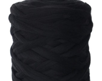 SALE! Deep Jet Black Rio Gallegos Combed Top 26 Micron SUPERFAST SHIPPING!