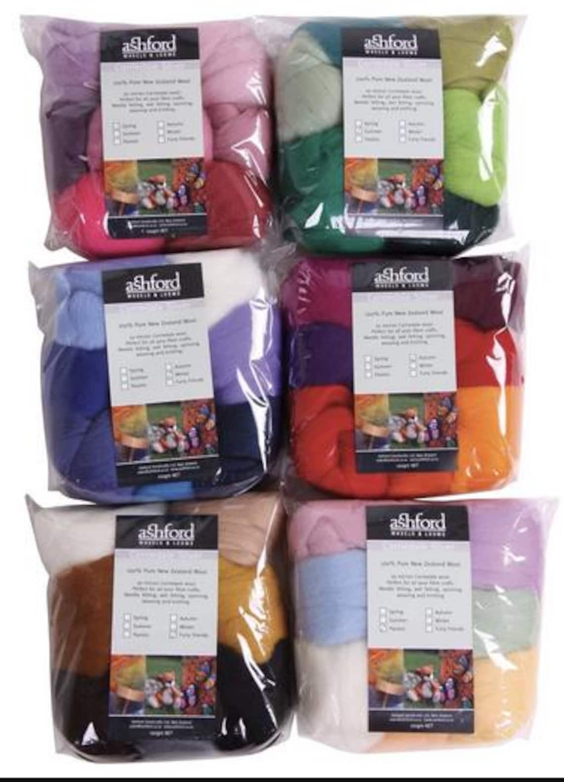 Ashford Corriedale Wool Wool Packs Roving Soft Gorgeous Colors Cruelty ...