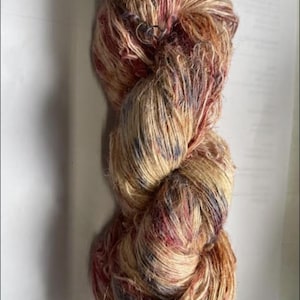 Dried Flowers Muted Tones Wonderful TEXTURE Novelty Yarn Tie Dyed Jute Yarn Thread  550/575 Yards SUPERFAST SHIPPING!