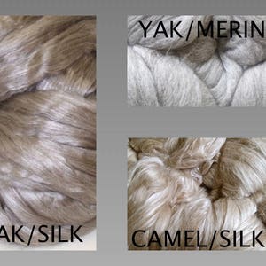 Baby Camel/Silk - Yak/Silk or Yak/Merino/Silk Ultimate LUXURY Fiber You Choose Glorious Spinning Felting or Dyeing Super Fast Shipping!