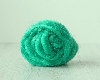 Fabulous Firestar! Jade Green Great for Felting and Spinning SUPERFAST SHIPPING!