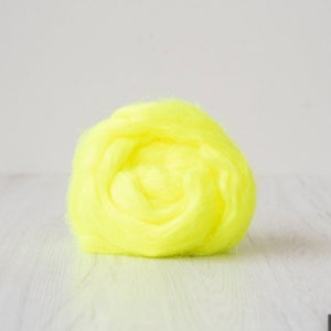 Fabulous Firestar! Electric Citron Great for Felting and Spinning SUPERFAST SHIPPING!