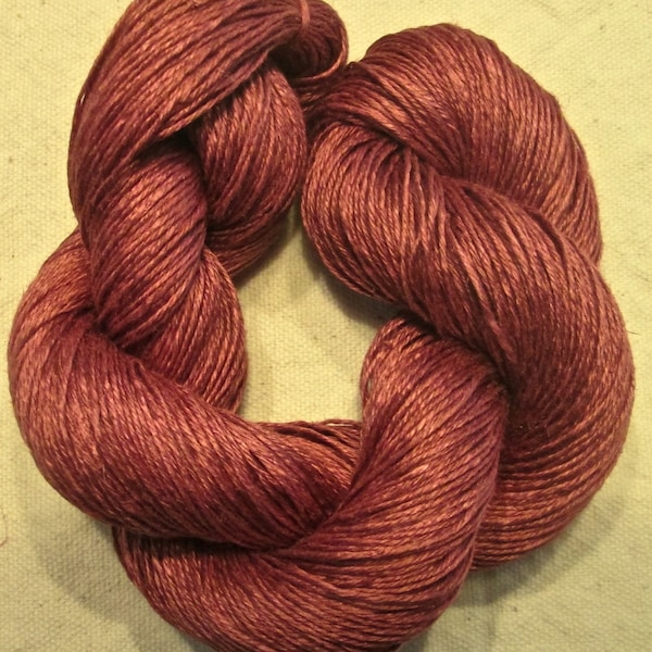 Wet Spun Linen Yarn Soft & Durable "Brick Red" Spinning and Weaving SUPER FAST SHIPPING!