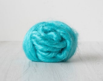 Fabulous Firestar! Bright Turquoise Great for Felting and Spinning SUPERFAST SHIPPING!