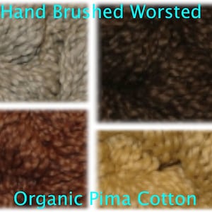 Gorgeous 100% Organic Pima Cotton Hand Brushed ULTRA SOFT Thick & Thin Worsted Yarn SUPER Fast Shipping!