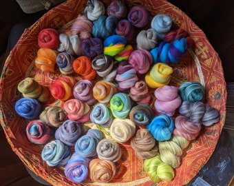 Huge 48 Count Merino Multis Sampler Spinners Felters SUPERFAST SHIPPING!