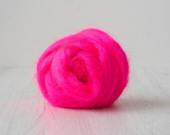 Fabulous Firestar! Hot Pink Great for Felting and Spinning SUPERFAST SHIPPING!