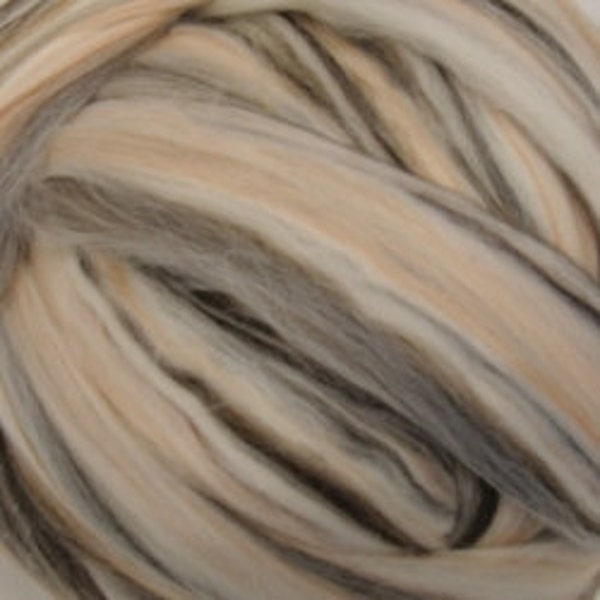 Very SOFT Natural Undyed Multi Colored Merino Ashland Bay 1, 2 or 4 oz SUPERFAST SHIPPING!