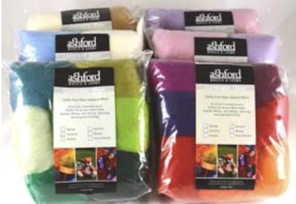 Ashford Corriedale Wool Wool Packs Roving Soft Gorgeous Colors Cruelty ...