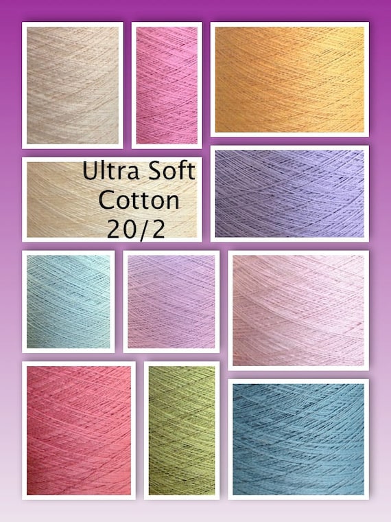 EXQUISITELY Soft Cotton Weaving Yarn Organic 10/2 (GOTS) Lace Cones Eco Friendly Gorgeous Colors & SUPER Fast Shipping!