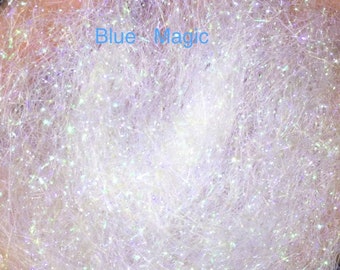 Lowest Price Anywhere Hot Fix Blue Magic Crystalina Angelina (Iridescent White Reflects Blues) 1/4, 1/2 or Full Ounce & Wholesale Too!