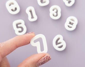 Mini Number Cutters Set | 3D Cookie, Fondant, and Cakepop Cutters