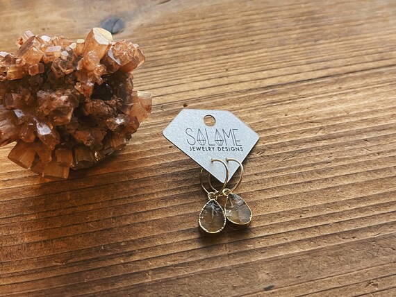 Citrine Jewelry // Citrine Drop Earrings // Simple Citrine Jewelry // Citrine Necklace // Cirtine Crystal Earrings // November Birthstone