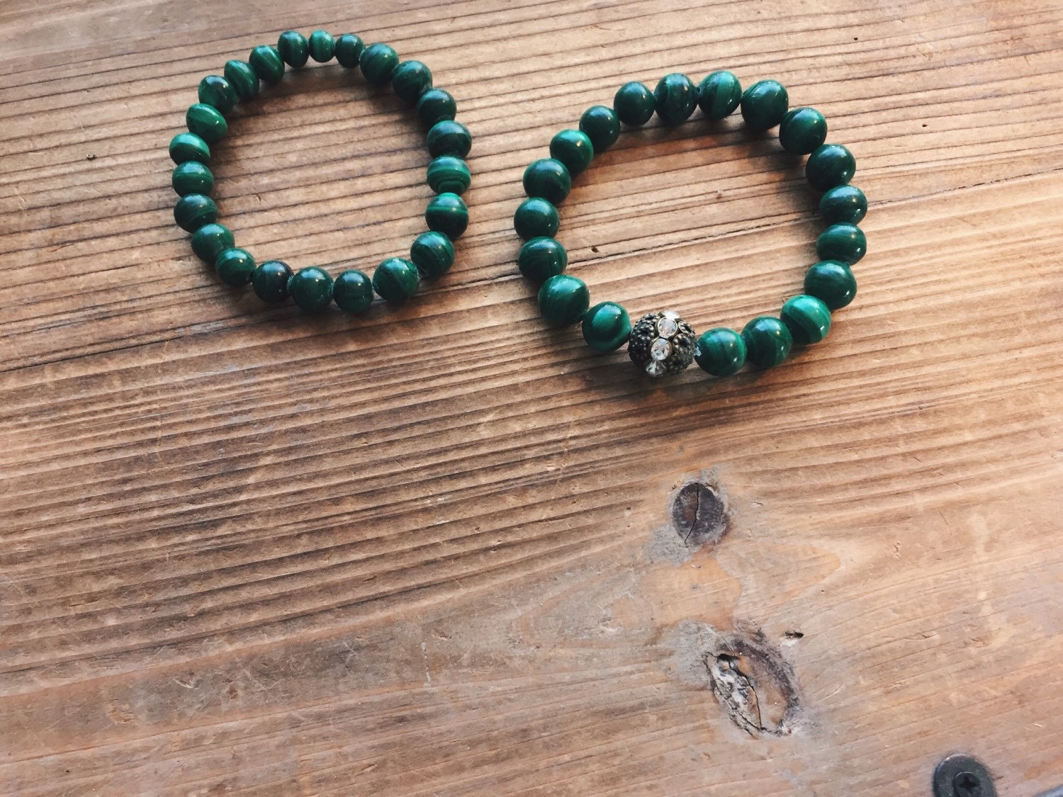 Malachite Gemstone Bracelets Green Gemstone Earth Gemstone Jewelry