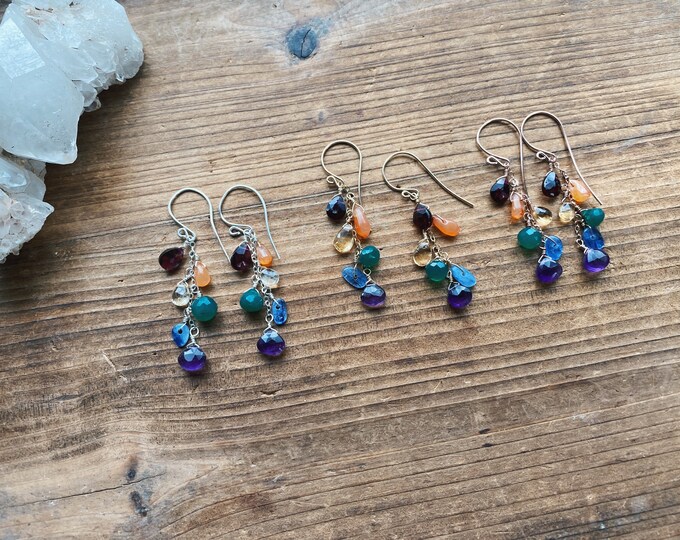 Rainbow Cascade Earrings